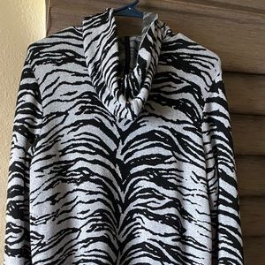 CHICO’S Zebra Animal Print Cardigan